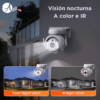 Cámara de vigilancia Wifi Para Exteriores PTZ 5 MP 360°, Full color, App Tuya Smart / Smart Life - Imagen 4
