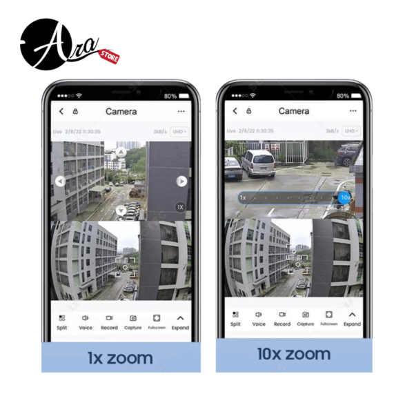 Cámara de vigilancia ptz para exteriores triple lente zoom 10X óptico Progresivo App IPC360 Home - Imagen 2