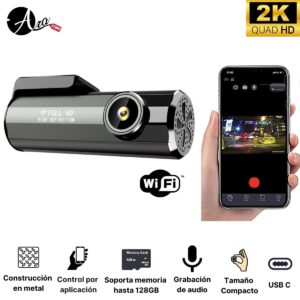 Cámara para auto WIFI Tipo tubo ultracompacta 2K
