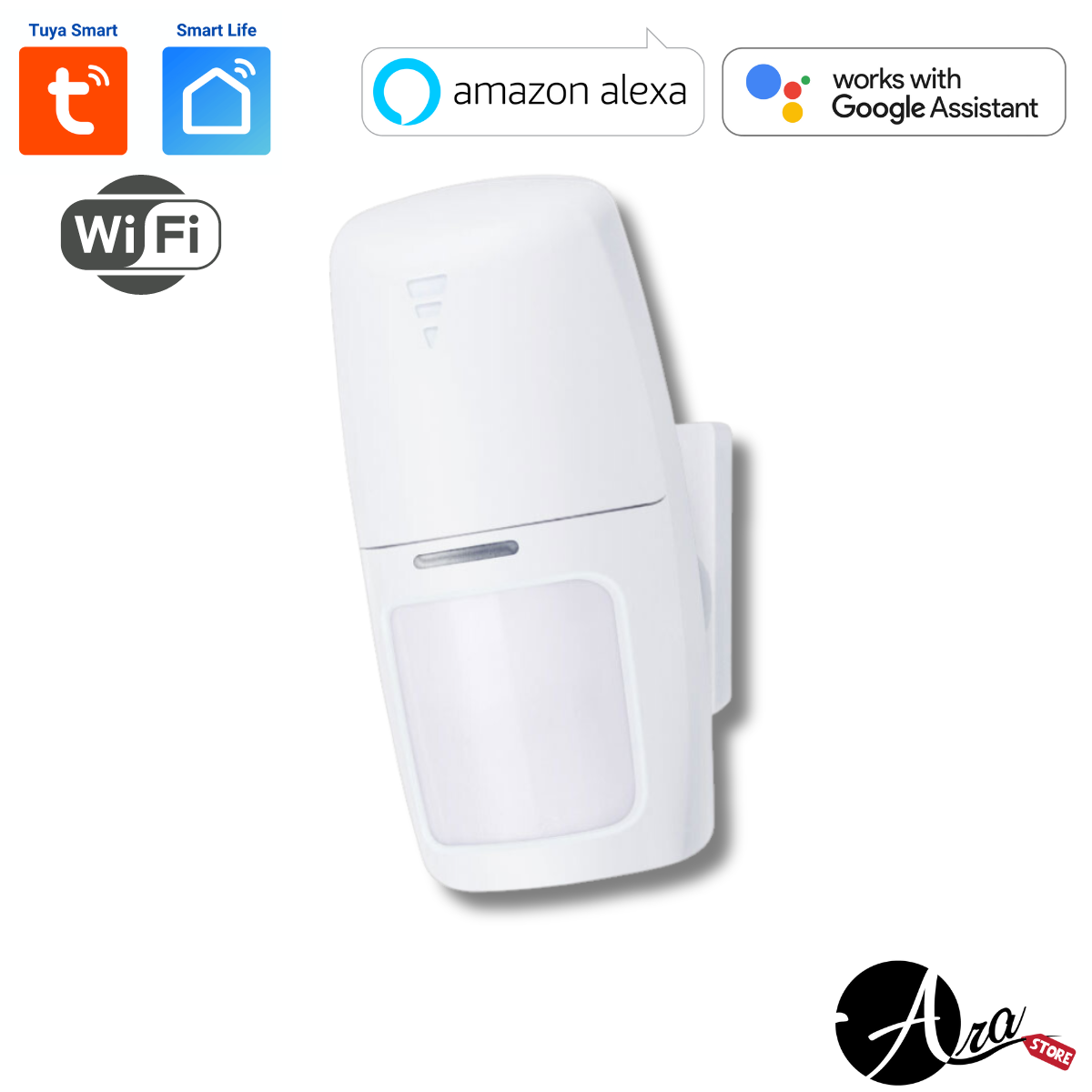 Sensor Detector De Movimiento Wifi Alarma Smart Life Color Blanco