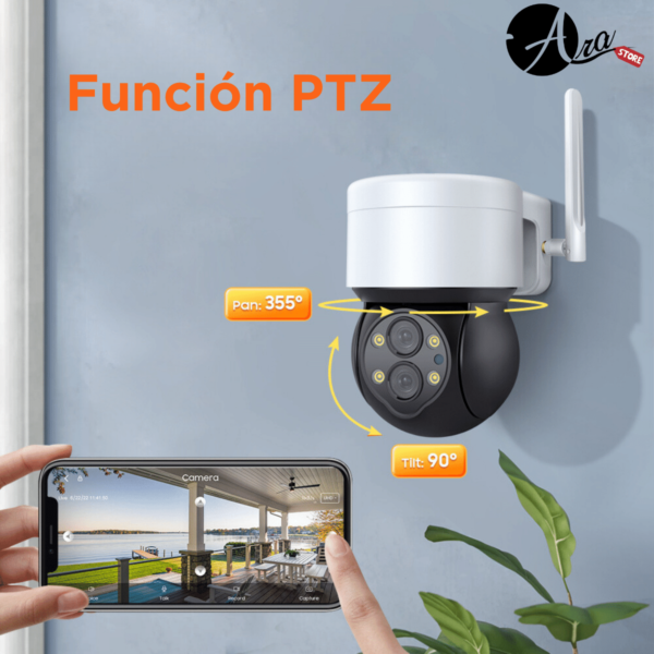 Cámara PTZ para exteriores doble lente zoom 10X óptico Progresivo App Tuya Smart - Imagen 2
