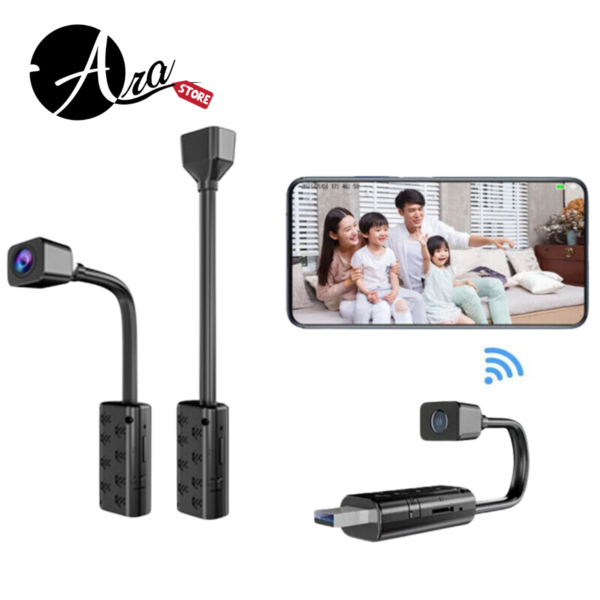 Mini cámara usb espía de vigilancia WIFI Flexible con conexión wifi y usb con visión nocturna