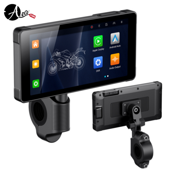 Cámara para moto con carplay y android auto inalámbrico grabación frontal y trasera. - Imagen 5