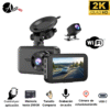 Cámara para carro Dash Cam 2k doble 2 en 1 con Wifi