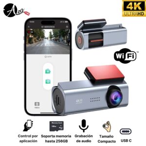 Cámara para carro ultra compacta WIFI Tipo tubo 4K UHD