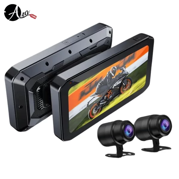 Cámara para moto android auto y Carplay inalámbrico grabación frontal y trasera. - Imagen 3