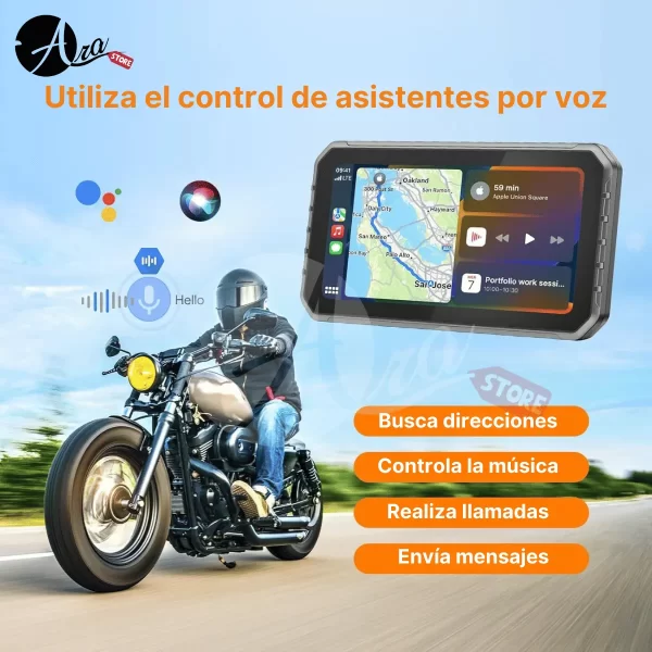 Cámara para moto android auto y Carplay inalámbrico grabación frontal y trasera. - Imagen 4