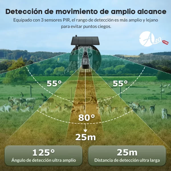 Cámara Trampa 4G con Panel Solar Para Exterior - 3MP, App Ubox