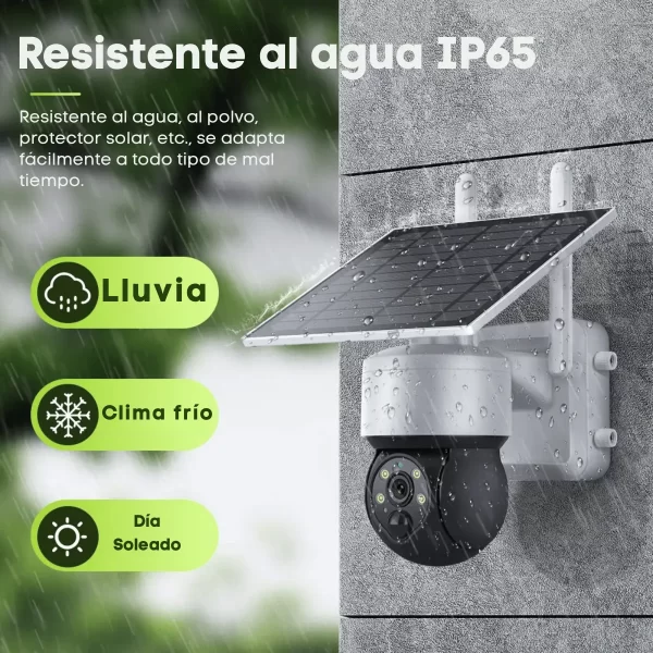 Cámara Solar Wifi PTZ para intemperie 2K Tuya Smart / Smart Life - Imagen 2