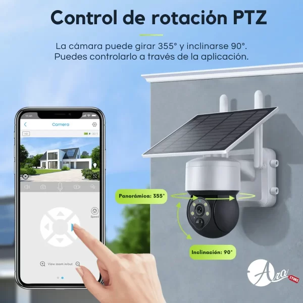 Cámara Solar Wifi PTZ para intemperie 2K Tuya Smart / Smart Life - Imagen 5