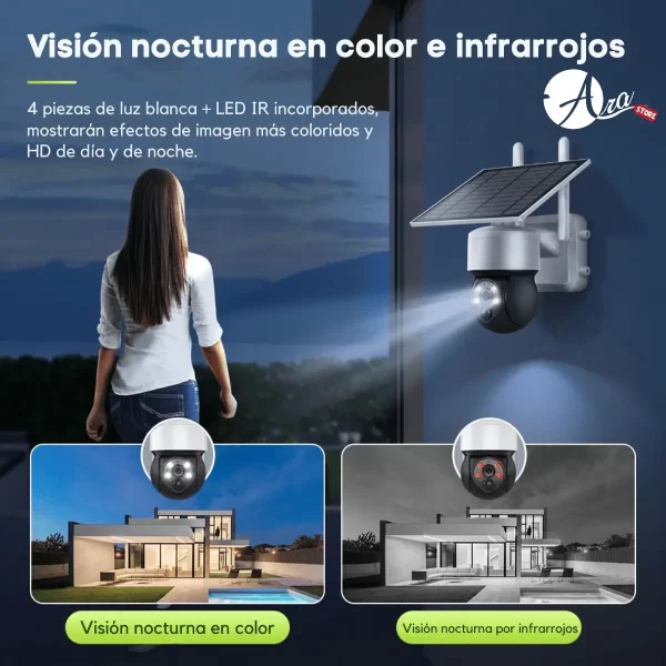 Cámara Solar Wifi PTZ para intemperie 2K Tuya Smart / Smart Life - Imagen 4