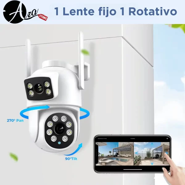 Cámara de seguridad doble lente Wifi para intemperie Tuya Smart / Smart Life - Imagen 3