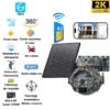 Cámara de Vigilancia Solar Tipo PTZ con WiFi4G - 3MP Camuflajeada