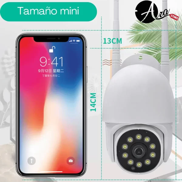 Cámara de seguridad mini PTZ Wifi 360 resistente a intemperie Tuya Smart / Smart Life - Imagen 5