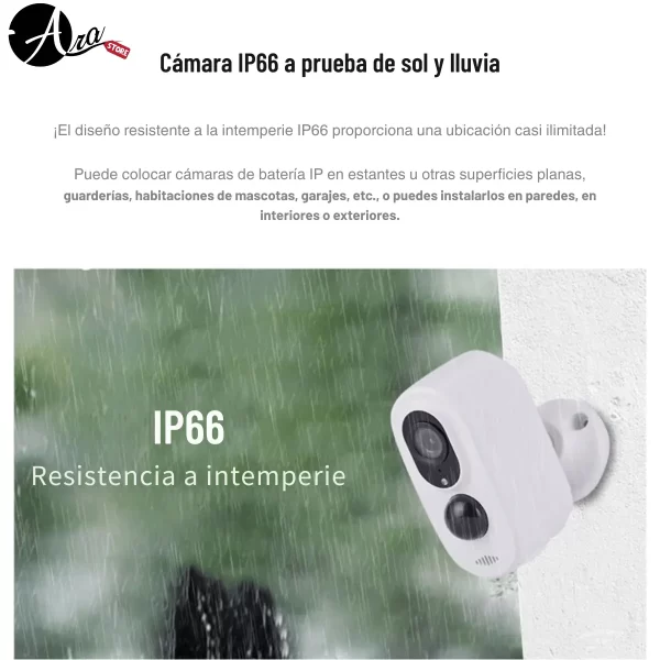 Mini Cámara con panel Solar - Cámara de seguridad ultracompacta Tuya Smart / Smart Life - Imagen 5