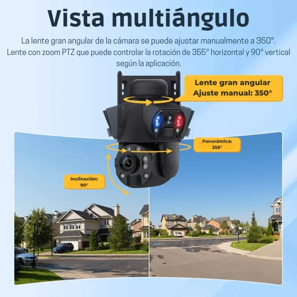 Cámara Solar con Zoom 36X Progresivo doble lente Visión nocturna Láser, Wifi o 4G - Imagen 7