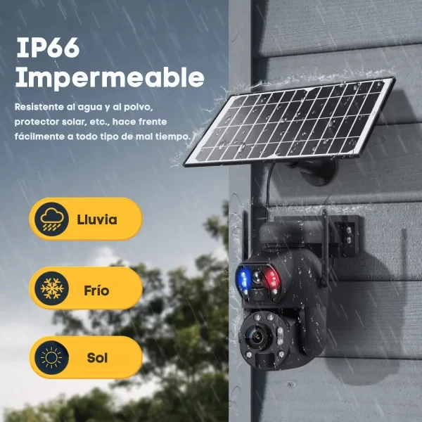Cámara Solar con Zoom 36X Progresivo doble lente Visión nocturna Láser, Wifi o 4G - Imagen 8