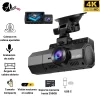 Dash Cam Doble Lente 4K WiFi - Grabación Frontal y Cabina en 4K HDR
