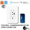 Enchufe inteligente Wifi empotrable doble con usb C y A Tuya Smart / Smart Life - Imagen 2