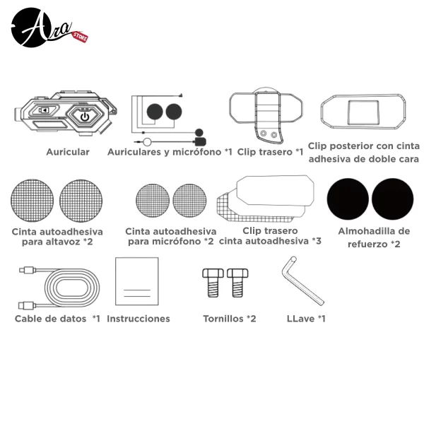 Intercomunicador para Moto con Cámara - Conexión Bluetooth y WiFi - Imagen 7