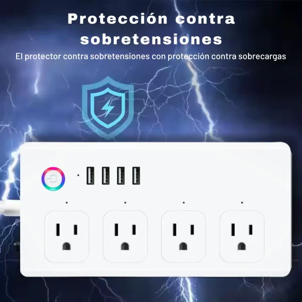 regleta inteligente con protector de picos