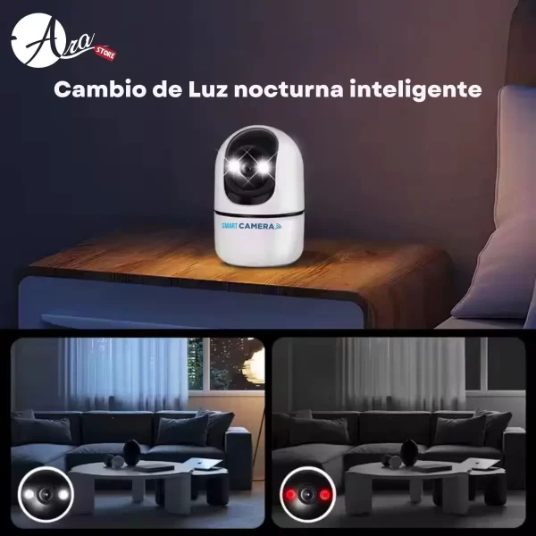 Cámara de Seguridad 360° PTZ WiFi para Interior – 2K y Visión Nocturna a Color - Imagen 3
