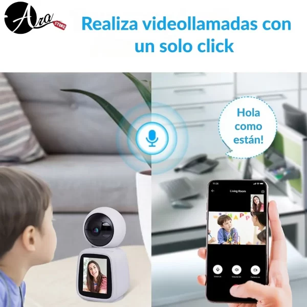 Cámara de Seguridad PTZ con Pantalla 2.8" y Videollamada - Imagen 2