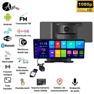 La mejor pantalla para carro Android con monitoreo 4G