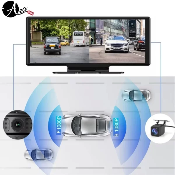 Pantalla para Carro Android de 10.2" con GPS, 4G y Doble Cámara con sistema ADAS - Imagen 4