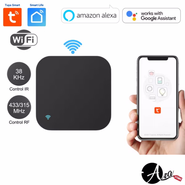 ontrol remoto universal wifi PST-S11 con soporte infrarrojo y radiofrecuencia