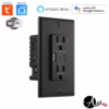 Tomacorriente Inteligente Wifi Empotrable Negro con Puerto USB Smart Life / Tuya Smart - Imagen 2