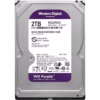 Primer plano del disco duro para cámaras modelo WD23PURZ resaltando su etiqueta de 2TB y diseño especializado.