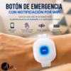 Botón de pánico pulsera wifi puesto en la muñeca para uso diario