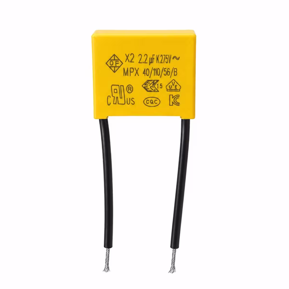 Capacitor antiparpadeo X2 2.2µF 275V para apagador inteligente sin neutro